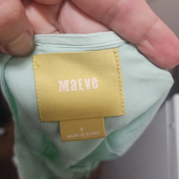 Anthropologie Maeve Clara Button Down Blouse In Cool Mint Green - Picture 5 of 5